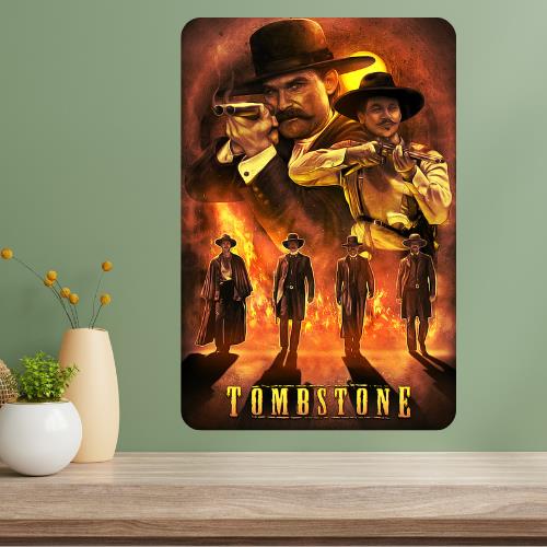 Home Cinema Decor - Tombstone 클래식 영화 금속 포스터 표지판