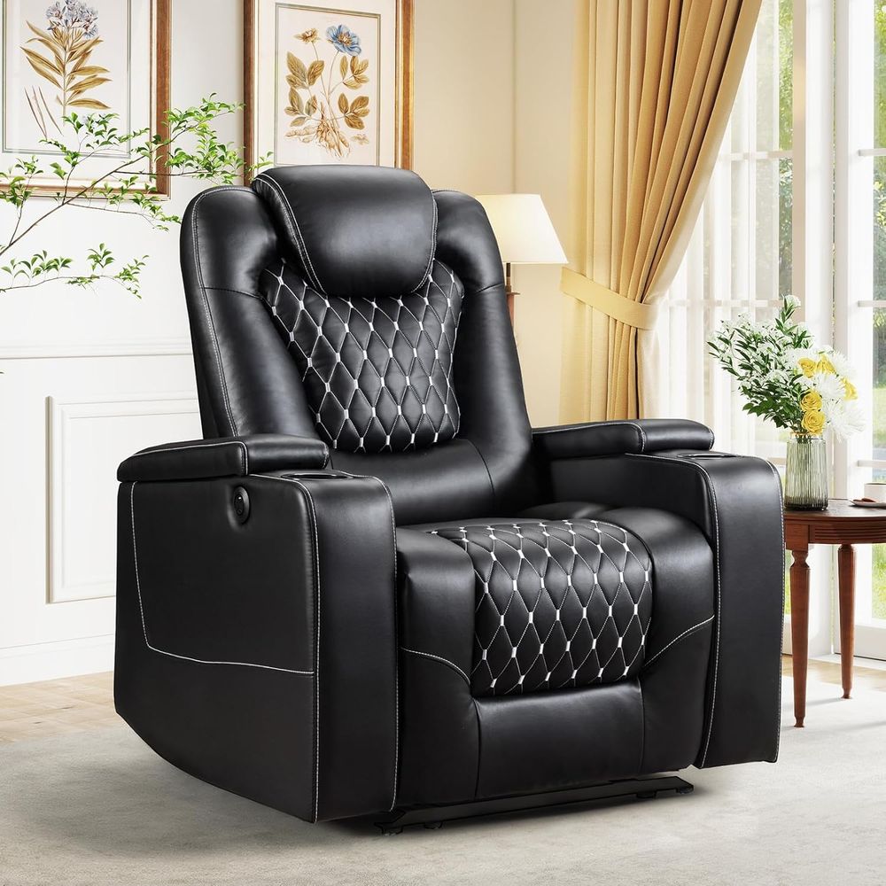 Home Cinema Couch - USB 포트와 컵홀더가 있는 전동 리클라이너