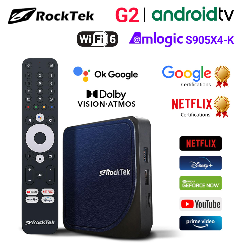 Home Cinema Dolby Atmos - RockTek G2 4K 안드로이드 TV 14