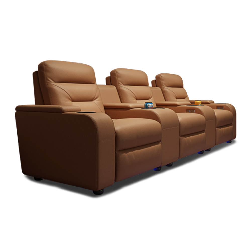 Home Cinema Couch - Linlamlim 정품 가죽 소파 세트, 전원