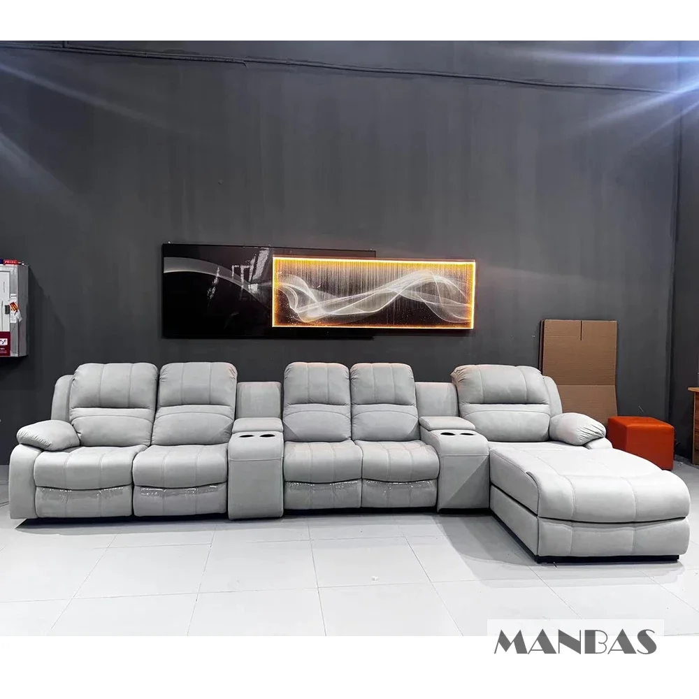 진짜 가죽 수동 전동 리클라이너 소파 극장용 파워 리클 - Home Cinema Couch 리뷰 및 가격