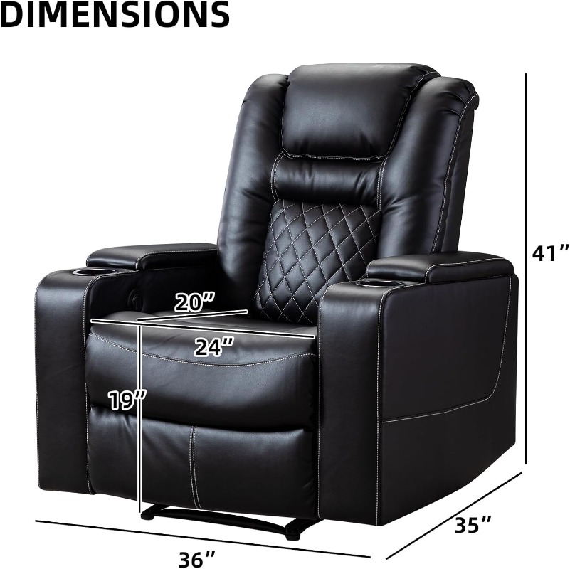 USB 포트와 컵홀더가 있는 CANMOV 전동 리클라이 - Home Cinema Couch 리뷰 및 가격