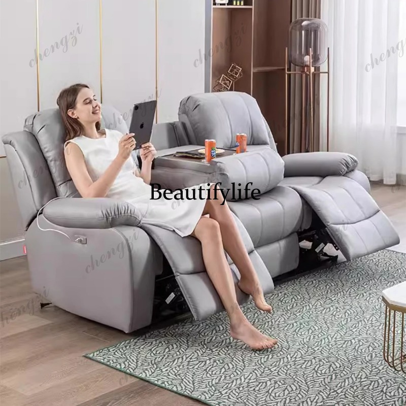진짜 가죽 수동 전동 리클라이너 소파 극장용 파워 리클 - Home Cinema Couch 리뷰 및 가격