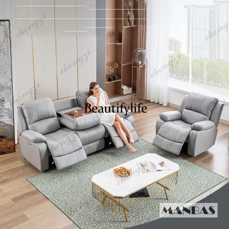진짜 가죽 수동 전동 리클라이너 소파 극장용 파워 리클 - Home Cinema Couch 리뷰 및 가격