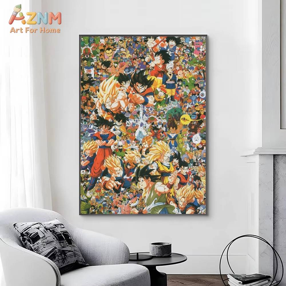 AZNM 드래곤 볼 Z 프레임 없는 캔버스 프린트 고쿠 - Home Cinema Classic 리뷰 및 가격
