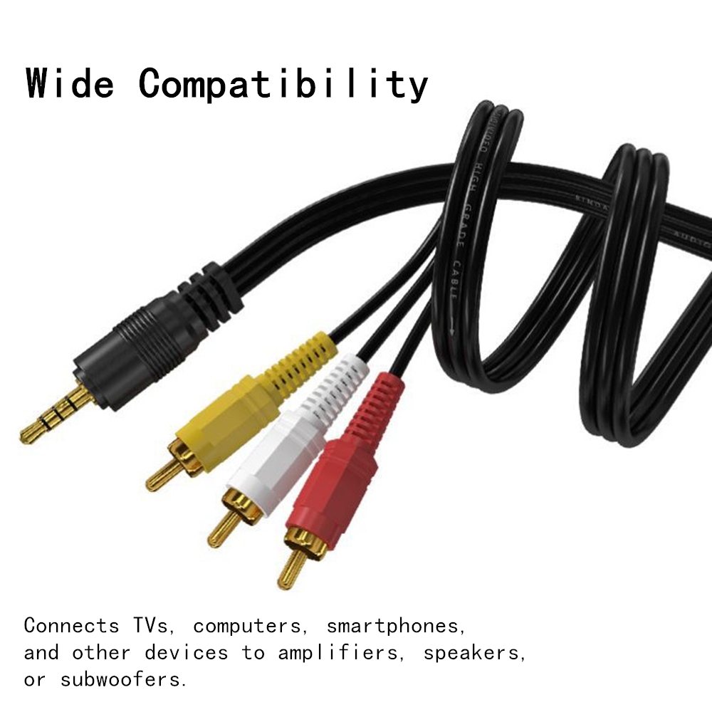 3.5mm ~ 3 RCA 오디오 비디오 케이블 TV 증 - Video Home Cinema 리뷰 및 가격