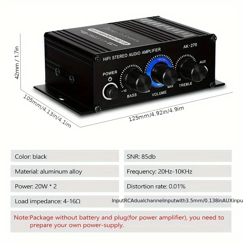 AK-270 400W 미니 파워 앰프 12V/24V 2 - Home Cinema Unit 리뷰 및 가격