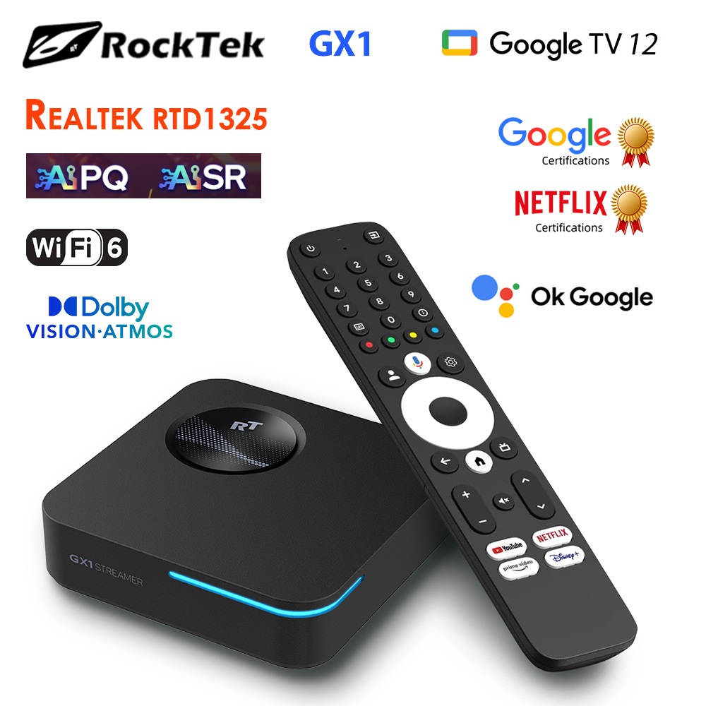 락텍 GX1 UHD 구글 TV 14 박스 넷플릭스 구글 - Home Cinema Dolby Atmos 리뷰 및 가격